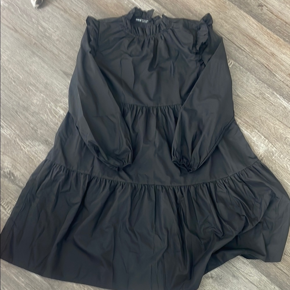 SHEIN Black Long Sleeve Dress